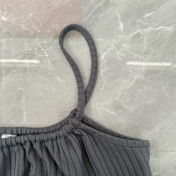 Women’s Collusion Bandeau Crop Top Spaghetti Strap Tie Front Size 6 - Picture 5 of 13